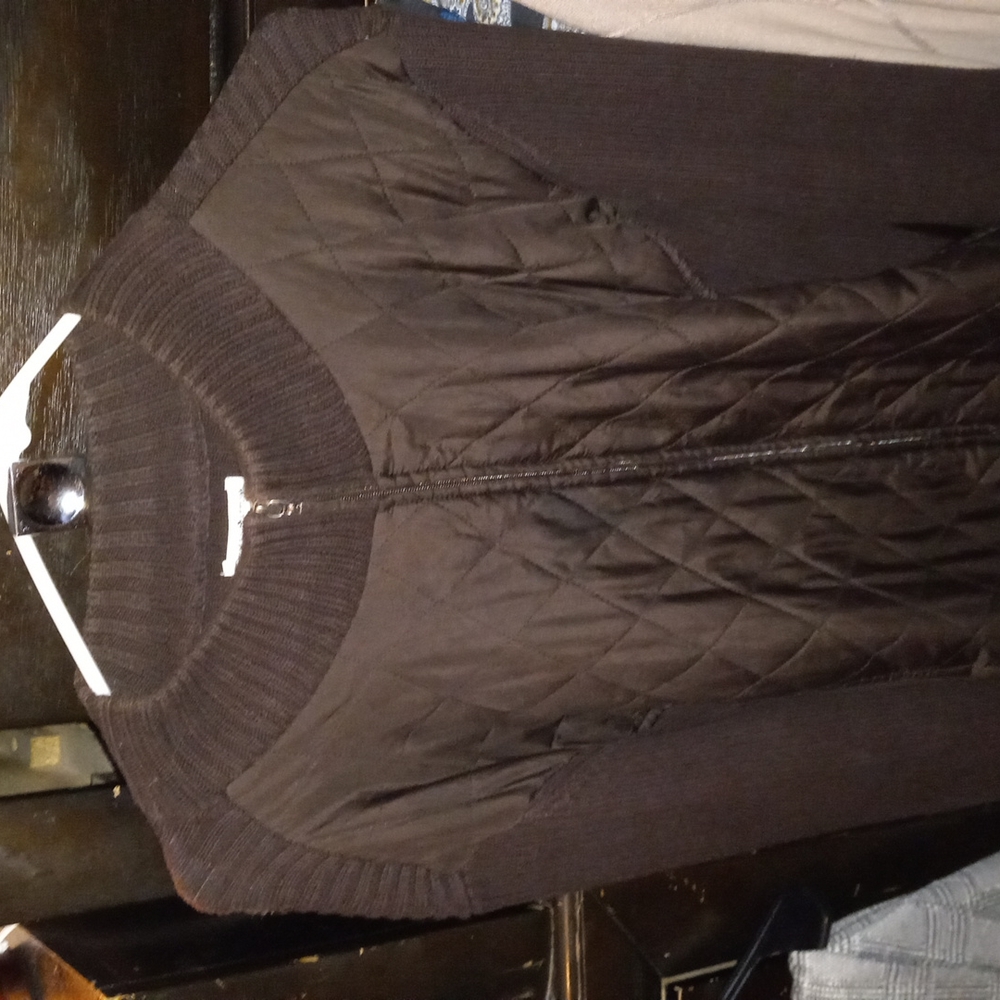 Chocolate Brown sweater jacket. Croft&Barrow XL